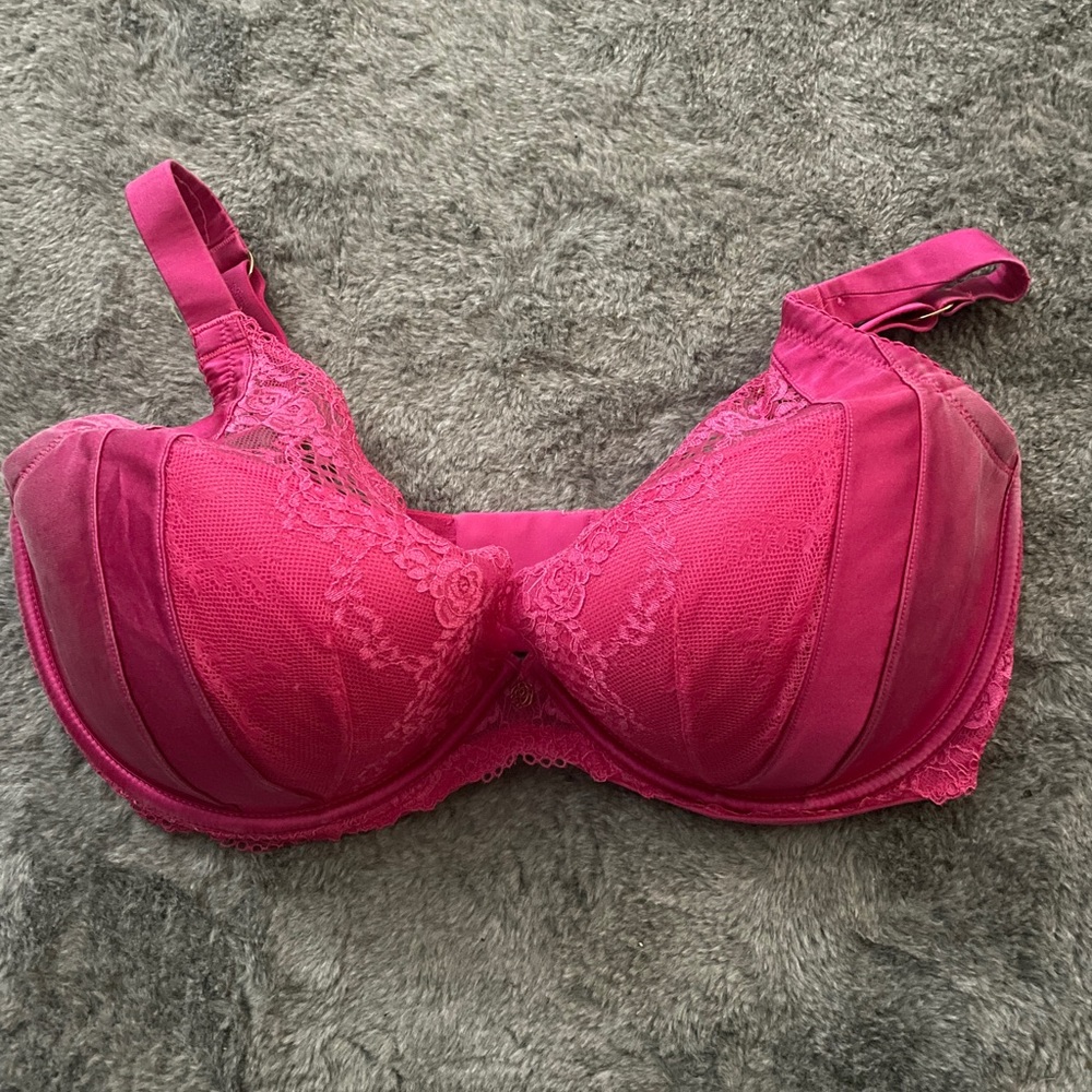 Autograph Satin and Lace Pink Bra 36G